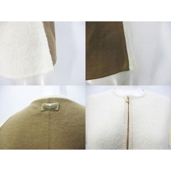 Lanvin Paris Two-Tone Wool Knit Zip Top Size 38 French - Picture 8 of 8
